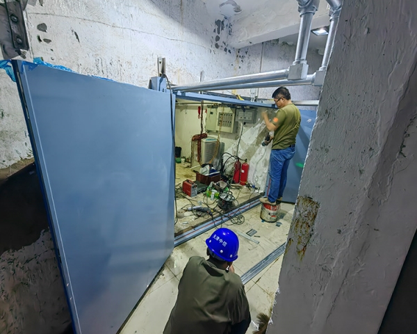 山西西龍池電站防火門、快速門施工現(xiàn)場